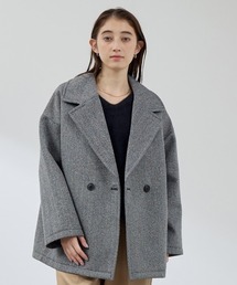 QUEENS COURT（クイーンズコート）の「ツィードボンディングミドルコート（ピーコート）」