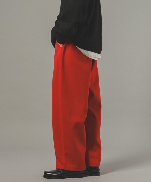 RAGEBLUE（レイジブルー）の「ボンディングスウェットワイドパンツ【セットアップ対応】（スウェットパンツ・メンズ・レッド/グレー系その他/ブラック・MEDIUM/LARGE）」の10枚目の写真