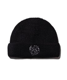 MASSNOUN（マスノウン）の「ストロベリーフラワービーニー MFTAC003-BK（ニットキャップ/ビーニー）」