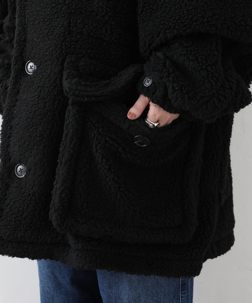 JOURNAL STANDARD LUXE（ジャーナルスタンダード　ラックス）の「【WOOLRICH】 BOA JACKET（その他アウター・レディース・ブラック/ブラウン系その他・LARGE）」の4枚目の写真
