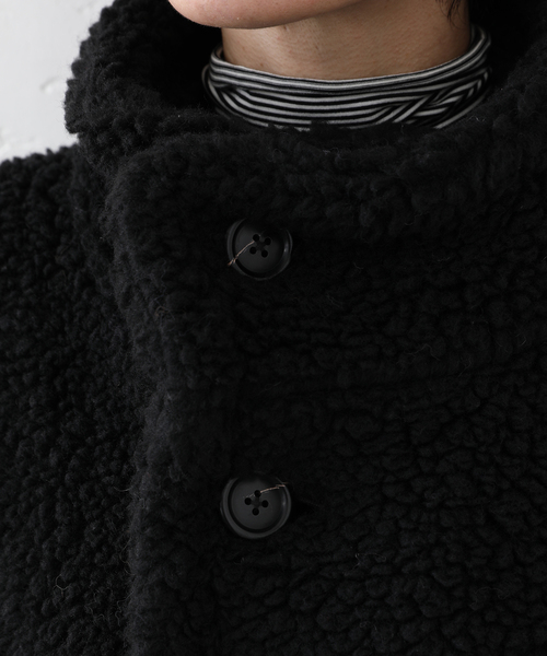 JOURNAL STANDARD LUXE（ジャーナルスタンダード　ラックス）の「【WOOLRICH】 BOA JACKET（その他アウター・レディース・ブラック/ブラウン系その他・LARGE）」の3枚目の写真