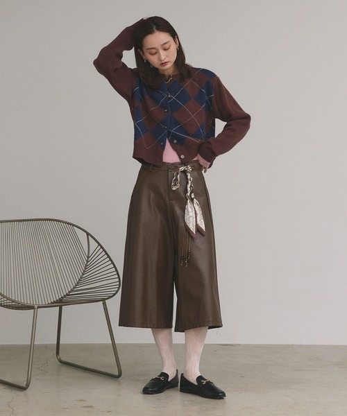 ad thie(アドティエ)の「スカーフベルトセット ハーフパンツ(その他パンツ・レディース・ブラック/ブラウン・FREE)」の2枚目の写真