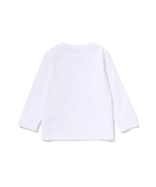 A BATHING APE(アベイシングエイプ)の「MILO PLUSH DOLL ONE POINT LS TEE(Tシャツ/カットソー・キッズ・ブラック/ホワイト/グリーン/ピンク/オレンジ・80)」の6枚目の写真