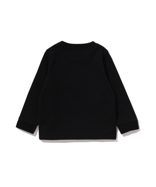 A BATHING APE(アベイシングエイプ)の「MILO PLUSH DOLL ONE POINT LS TEE(Tシャツ/カットソー・キッズ・ブラック/ホワイト/グリーン/ピンク/オレンジ・80)」の7枚目の写真