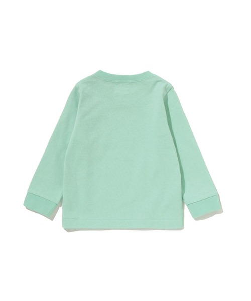 A BATHING APE(アベイシングエイプ)の「MILO PLUSH DOLL ONE POINT LS TEE(Tシャツ/カットソー・キッズ・ブラック/ホワイト/グリーン/ピンク/オレンジ・80)」の8枚目の写真
