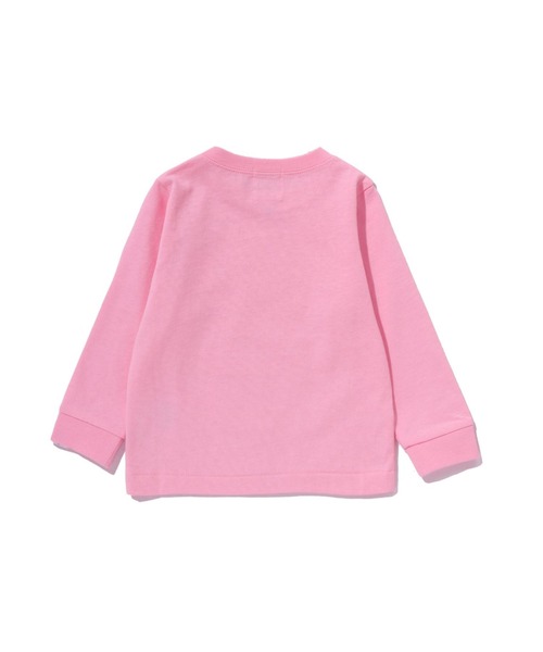 A BATHING APE(アベイシングエイプ)の「MILO PLUSH DOLL ONE POINT LS TEE(Tシャツ/カットソー・キッズ・ブラック/ホワイト/グリーン/ピンク/オレンジ・80)」の9枚目の写真