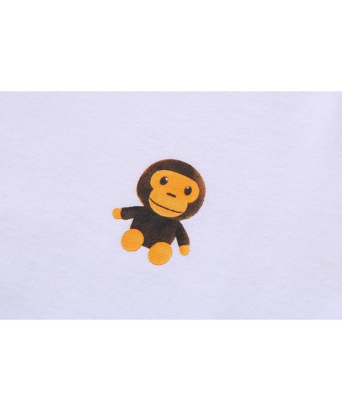 A BATHING APE(アベイシングエイプ)の「MILO PLUSH DOLL ONE POINT LS TEE(Tシャツ/カットソー・キッズ・ブラック/ホワイト/グリーン/ピンク/オレンジ・80)」の11枚目の写真