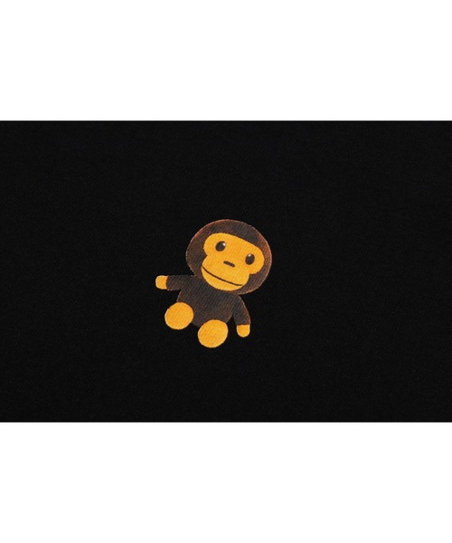 A BATHING APE(アベイシングエイプ)の「MILO PLUSH DOLL ONE POINT LS TEE(Tシャツ/カットソー・キッズ・ブラック/ホワイト/グリーン/ピンク/オレンジ・80)」の12枚目の写真