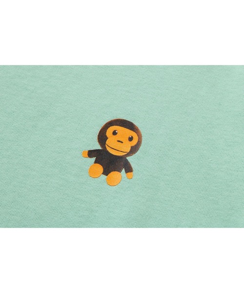 A BATHING APE(アベイシングエイプ)の「MILO PLUSH DOLL ONE POINT LS TEE(Tシャツ/カットソー・キッズ・ブラック/ホワイト/グリーン/ピンク/オレンジ・80)」の13枚目の写真
