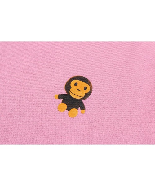 A BATHING APE(アベイシングエイプ)の「MILO PLUSH DOLL ONE POINT LS TEE(Tシャツ/カットソー・キッズ・ブラック/ホワイト/グリーン/ピンク/オレンジ・80)」の14枚目の写真