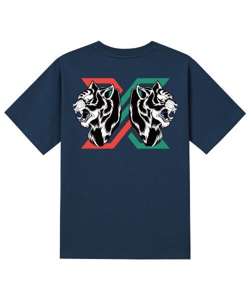 KAN6312(カン6312)の「KTN0032 タイガーエックス 半袖Tシャツ - ネイビー(Tシャツ/カットソー・メンズ・その他・LARGE/MEDIUM/SMALL/X-LARGE)」の1枚目の写真