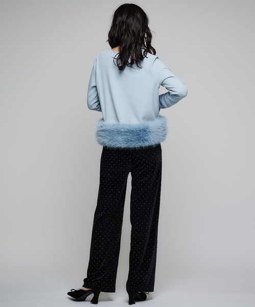 ベロアビジューパンツ/リラックスパンツ（その他パンツ）｜Narcissus