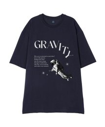 [オーバーサイズ]アストロナウト 13番手 綿 ラウンドネック 半袖Tシャツ_チャコール