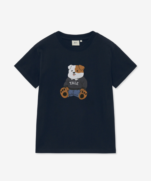 YALE(イェール)の「ソフトブルドッグ半袖Tシャツ_ネイビー(Tシャツ/カットソー・レディース・その他・LARGE/MEDIUM/SMALL/X-LARGE)」の1枚目の写真