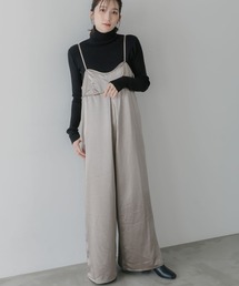 slattgir | 高身長　サテンビスチェキャミオールインワン（トールサイズ）Essenave(つなぎ/オールインワン)