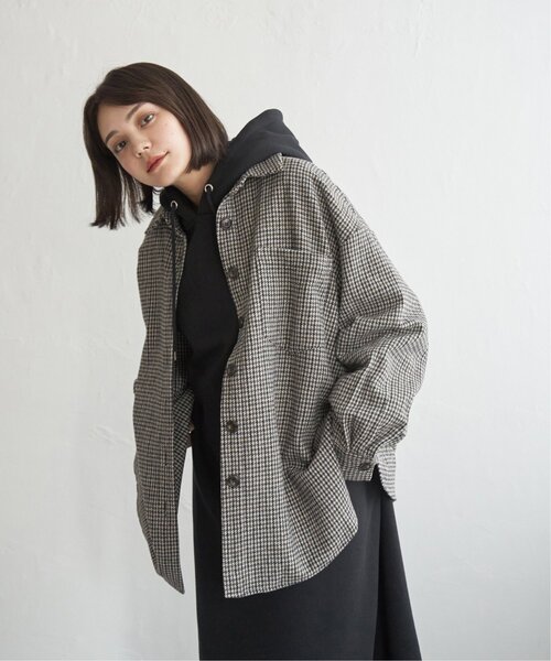 notch.(ノッチ)の「ガンクラブチェックシャツジャケット(シャツ/ブラウス・レディース・ブラウン/ブラック・M)」の4枚目の写真