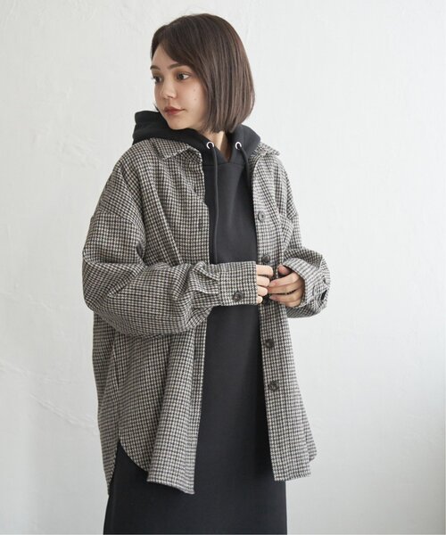 notch.(ノッチ)の「ガンクラブチェックシャツジャケット(シャツ/ブラウス・レディース・ブラウン/ブラック・M)」の7枚目の写真