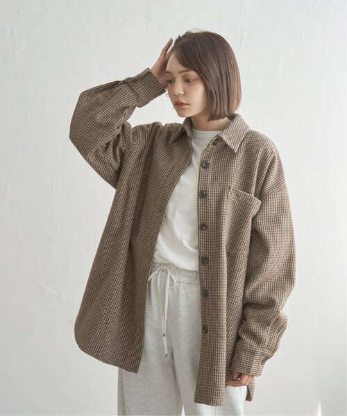 notch.(ノッチ)の「ガンクラブチェックシャツジャケット(シャツ/ブラウス・レディース・ブラウン/ブラック・M)」の11枚目の写真