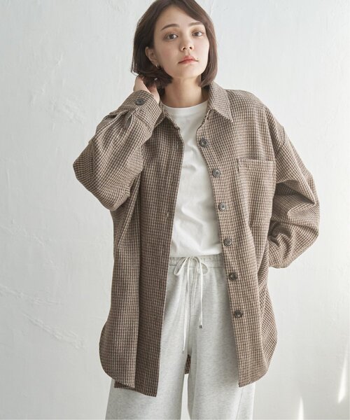 notch.(ノッチ)の「ガンクラブチェックシャツジャケット(シャツ/ブラウス・レディース・ブラウン/ブラック・M)」の12枚目の写真