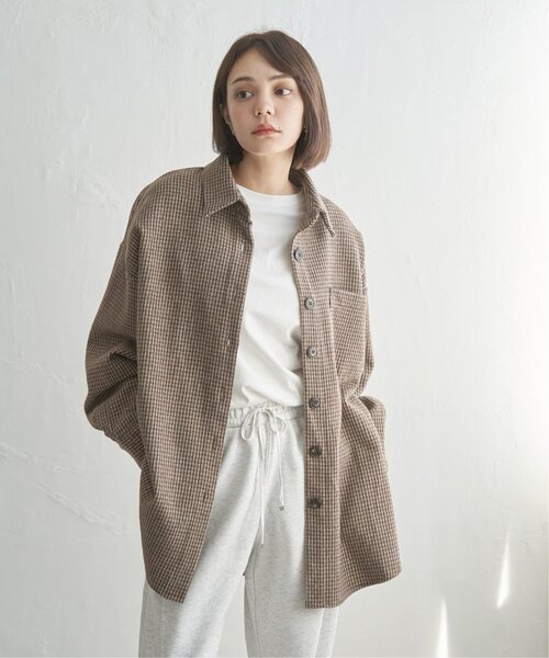 notch.(ノッチ)の「ガンクラブチェックシャツジャケット(シャツ/ブラウス・レディース・ブラウン/ブラック・M)」の14枚目の写真