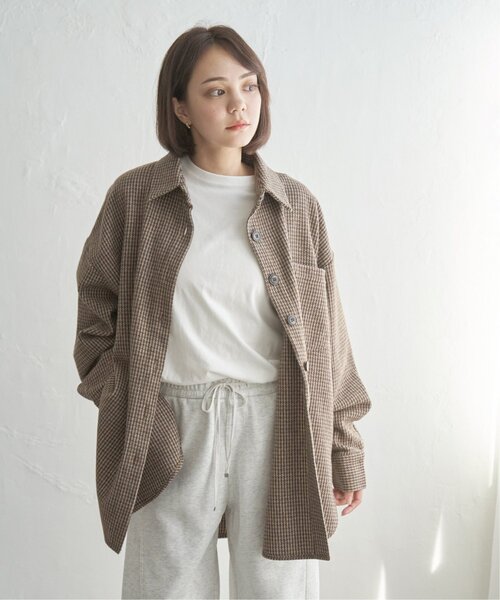 notch.(ノッチ)の「ガンクラブチェックシャツジャケット(シャツ/ブラウス・レディース・ブラウン/ブラック・M)」の19枚目の写真