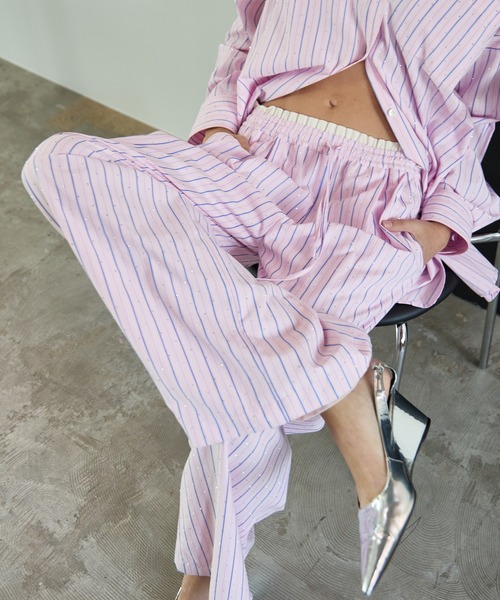 パンツ MAISON SPECIAL Rhinestone Pajama Pants Rhinestone Stone Pajama Pants/ラインストーンパジャマパンツ（その他