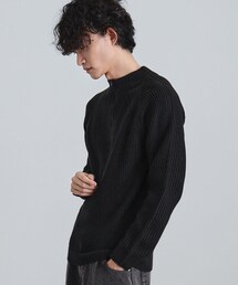 ハーフジップ」に該当するメンズのニット/セーター（ブラック/黒色系