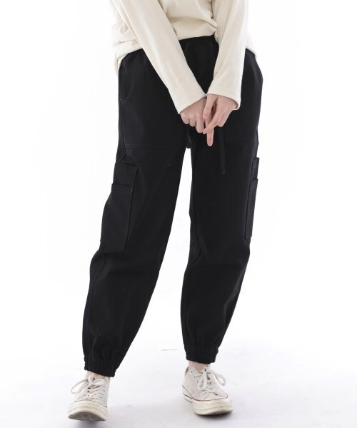 SAINTCREW(セントクルー)の「ツーレイヤーワイドカーゴジョガーパンツ W2-308J ブラック(スウェットパンツ・メンズ・その他・LARGE/MEDIUM/X-LARGE)」の2枚目の写真