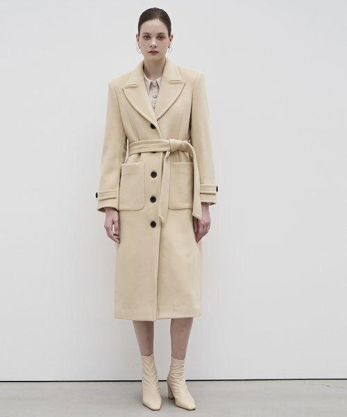 23FW Color 1 Collector Premium Middleton Merino Wool Coat Butter