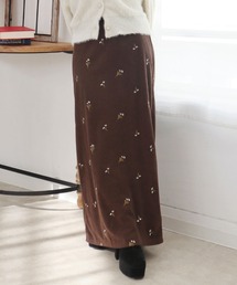 CECIL McBEE | カットコール花柄刺繍ナロースカート(スカート)