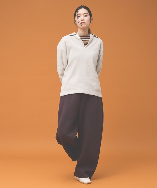 Kappa(カッパ)の「≪Kappa×and ST ウェルネスクラブ≫ニットポロシャツ (ユニセックス)(ポロシャツ・レディース・ブラック/ホワイト/グリーン/オレンジ・LARGE/MEDIUM/SMALL)」の8枚目の写真
