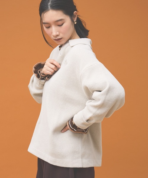 Kappa(カッパ)の「≪Kappa×and ST ウェルネスクラブ≫ニットポロシャツ (ユニセックス)(ポロシャツ・レディース・ブラック/ホワイト/グリーン/オレンジ・LARGE/MEDIUM/SMALL)」の10枚目の写真