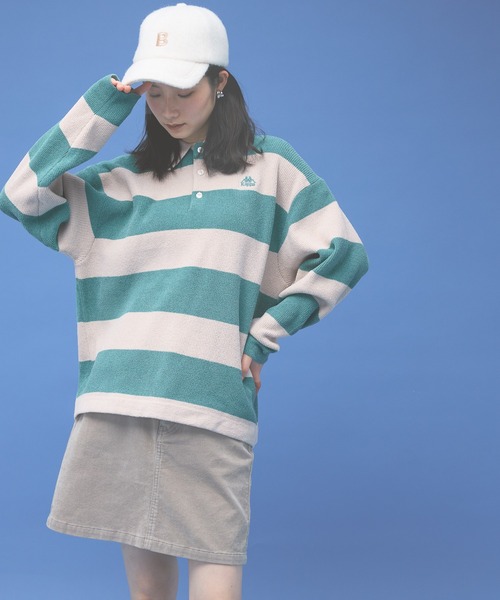 Kappa(カッパ)の「≪Kappa×and ST ウェルネスクラブ≫ニットポロシャツ (ユニセックス)(ポロシャツ・レディース・ブラック/ホワイト/グリーン/オレンジ・LARGE/MEDIUM/SMALL)」の15枚目の写真