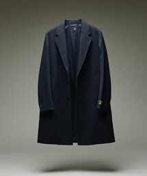 メンズのチェスターコート（ブルー・ネイビー/青色系）ファッション