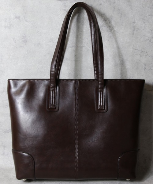 8(eight)(エイト)の「スプリットレザー トートバッグ 本革(トートバッグ・メンズ・ダークブラウン/ブラック/グレー/ネイビー/キャメル・FREE)」の4枚目の写真