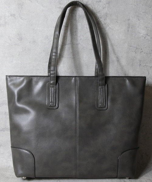 8(eight)(エイト)の「スプリットレザー トートバッグ 本革(トートバッグ・メンズ・ダークブラウン/ブラック/グレー/ネイビー/キャメル・FREE)」の3枚目の写真