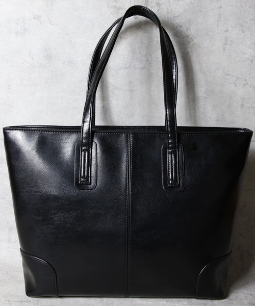 8(eight)(エイト)の「スプリットレザー トートバッグ 本革(トートバッグ・メンズ・ダークブラウン/ブラック/グレー/ネイビー/キャメル・FREE)」の2枚目の写真