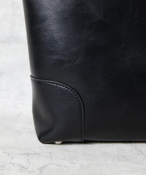 8(eight)(エイト)の「スプリットレザー トートバッグ 本革(トートバッグ・メンズ・ダークブラウン/ブラック/グレー/ネイビー/キャメル・FREE)」の8枚目の写真