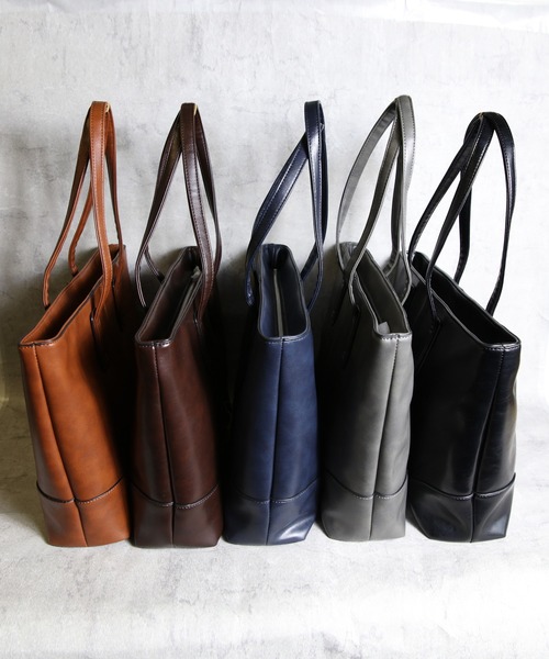 8(eight)(エイト)の「スプリットレザー トートバッグ 本革(トートバッグ・メンズ・ダークブラウン/ブラック/グレー/ネイビー/キャメル・FREE)」の14枚目の写真