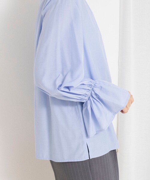 NOLLEY’S（ノーリーズ）の「ウォッシャブル襟フリルプルオーバーブラウス（シャツ/ブラウス・レディース・サックスブルー/ホワイト・38）」の8枚目の写真