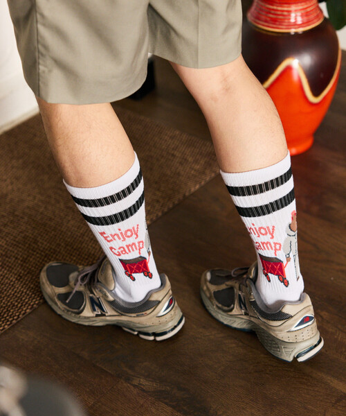 COLEMAN(コールマン)の「Coleman/コールマン 別注 Coleman 1P SOCKS ソックス(ソックス/靴下・メンズ・チャコールグレー/オフホワイト/ナチュラル/ダークグレー・ONE SIZE/MEDIUM)」の2枚目の写真