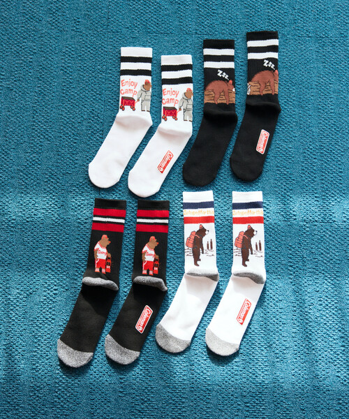 COLEMAN(コールマン)の「Coleman/コールマン 別注 Coleman 1P SOCKS ソックス(ソックス/靴下・メンズ・チャコールグレー/オフホワイト/ナチュラル/ダークグレー・ONE SIZE/MEDIUM)」の5枚目の写真