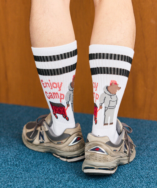 COLEMAN(コールマン)の「Coleman/コールマン 別注 Coleman 1P SOCKS ソックス(ソックス/靴下・メンズ・チャコールグレー/オフホワイト/ナチュラル/ダークグレー・ONE SIZE/MEDIUM)」の13枚目の写真