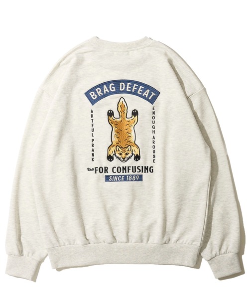 POWER TO THE PEOPLE(パワートゥーザピープル)の「【POWER TO THE PEOPLE】チベタンキツネ刺繍スウェットプルオーバー(スウェット・レディース・ブラック/ブラウン/キナリ・MEDIUM/LARGE/X-LARGE)」の5枚目の写真