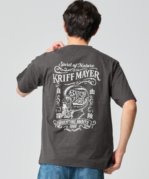 KRIFF MAYER(クリフメイヤー)の「プリント半袖T(バイカー)(Tシャツ/カットソー・メンズ・ネイビー/チャコール/オフホワイト/レッド・MEDIUM/X-LARGE/LARGE)」の3枚目の写真