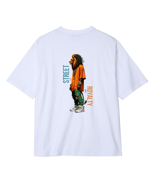 OHP(ワンハンドレッドパーセント)の「OHPxGOODD bロイヤリティセミオーバー半袖Tシャツ(Tシャツ/カットソー・メンズ・ホワイト/ブラック・LARGE/X-LARGE/XX-LARGE/XXX-LARGE/S(90)/M(95)/XXXX-LARGE)」の1枚目の写真