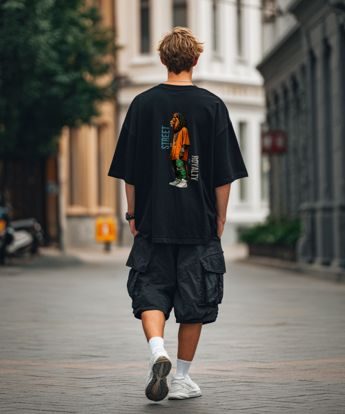 OHP(ワンハンドレッドパーセント)の「OHPxGOODD bロイヤリティセミオーバー半袖Tシャツ(Tシャツ/カットソー・メンズ・ホワイト/ブラック・LARGE/X-LARGE/XX-LARGE/XXX-LARGE/S(90)/M(95)/XXXX-LARGE)」の3枚目の写真