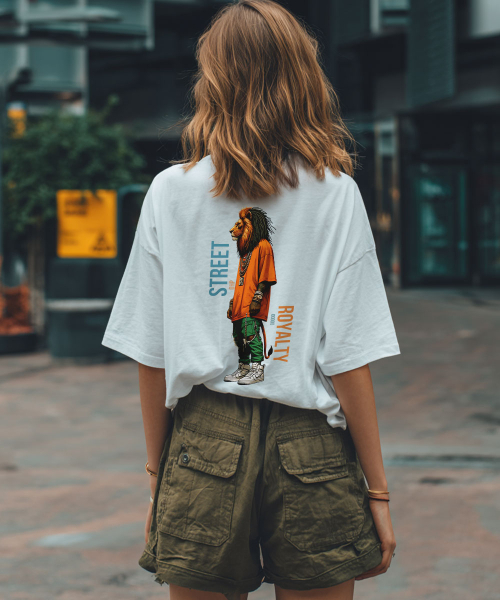 OHP(ワンハンドレッドパーセント)の「OHPxGOODD bロイヤリティセミオーバー半袖Tシャツ(Tシャツ/カットソー・メンズ・ホワイト/ブラック・LARGE/X-LARGE/XX-LARGE/XXX-LARGE/S(90)/M(95)/XXXX-LARGE)」の5枚目の写真