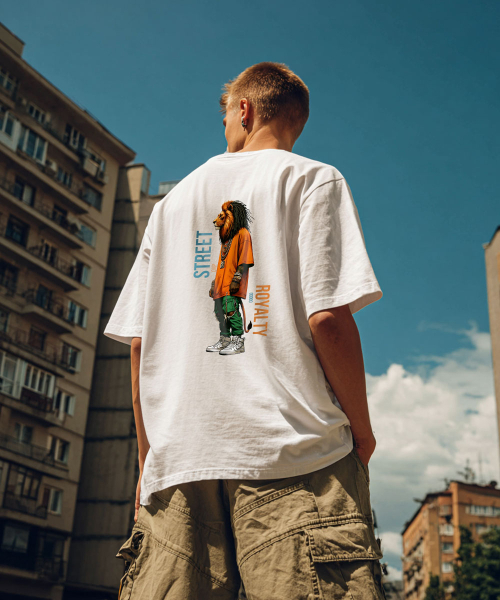 OHP(ワンハンドレッドパーセント)の「OHPxGOODD bロイヤリティセミオーバー半袖Tシャツ(Tシャツ/カットソー・メンズ・ホワイト/ブラック・LARGE/X-LARGE/XX-LARGE/XXX-LARGE/S(90)/M(95)/XXXX-LARGE)」の6枚目の写真