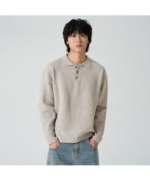 OWSA（オウサ）の「オープンカラー ハチニット 3カラー（ニット/セーター）」